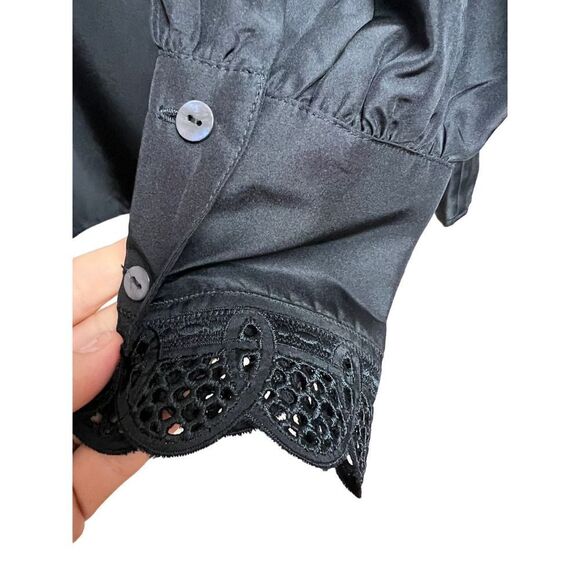ROHE Magalie Silk Black Blouse NWT Sz. 40 (US 8/L) - Picture 9 of 12